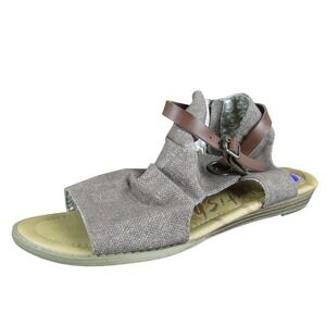 Blowfish Women's‎ Malibu Fisherman Gray Fabric Sz 8.5 Medium Gently Used 2025